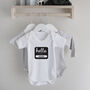 Personalised Hello My Name Is Short Sleeve Bodysuit, thumbnail 3 of 5