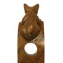 Carved Wooden Wine Holder Cat, thumbnail 2 of 5