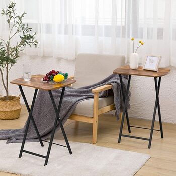 Side Table Folding Tray Table Sofa End Table, 5 of 9