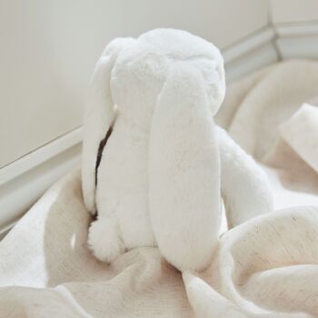 Personalised Christening Day White Bunny Soft Toy, 4 of 4
