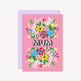 Mum Floral Illustrated Card, thumbnail 1 of 2