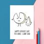 'A Brie Liant Dad' Funny Cheese Father's Day Card, thumbnail 2 of 4