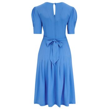 Daisy Dress In Palace Blue Vintage 1940s Style, 2 of 3