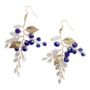 Blue Crystal And Gold Leaf Earrings, thumbnail 5 of 5