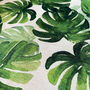Tropical Green Palm Leaves Cushion Cover, thumbnail 2 of 7