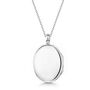 Large Sterling Silver Oval Locket Necklace With Scroll, thumbnail 8 of 11