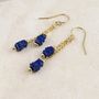 Lapis Lazuli Drop Earrings, thumbnail 2 of 4