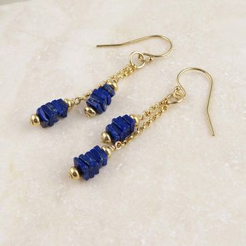 Lapis Lazuli Drop Earrings, 2 of 4