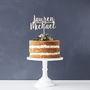 Romantic Personalised Couples Cake Topper, thumbnail 8 of 10