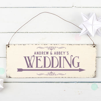 Personalised Wedding Party Direction Sign, 2 of 5