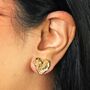 Molten Heart Stud Earrings, thumbnail 6 of 9
