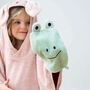 Personalised Baby Frog Hooded Cotton Towel, thumbnail 3 of 11