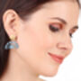 Helen Earrings, Blue, thumbnail 2 of 3