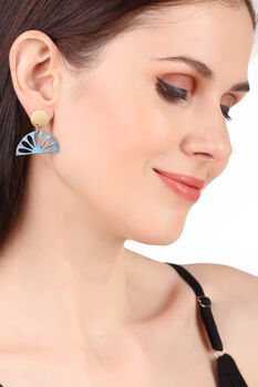 Helen Earrings, Blue, 2 of 3