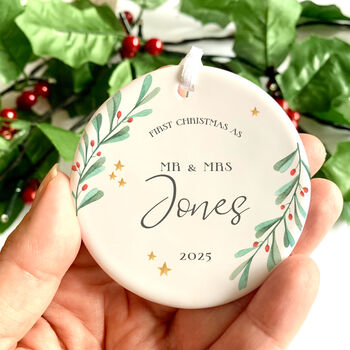 First Christmas As Mr And Mrs, Wedding Christmas Decoration, 3 of 4