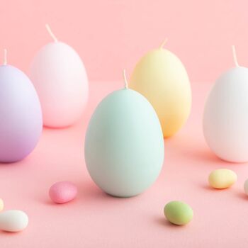 Pastel Egg Candles In An Egg Box, 10 of 12