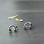Petite Moon And Stars Sterling Silver Stud Earrings, thumbnail 2 of 9