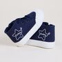 Personalised Navy Star High Top Trainers, thumbnail 3 of 4