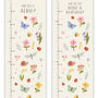Personalised Butterflies And Flowers Height Chart, thumbnail 3 of 6