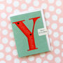 Mini Y Alphabet Card, thumbnail 3 of 5