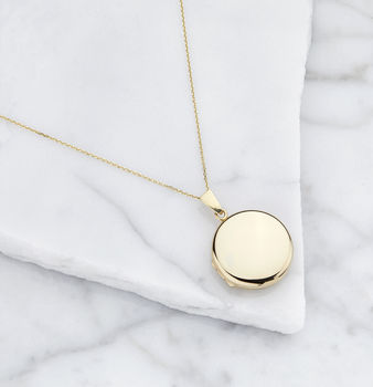 Solid Gold Or Silver Large Round Locket Necklace, 7 of 10
