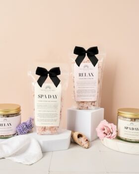 Relax Luxury Himalayan Bath Salts⎜Rose Ylang Ylang Coconut Floral Scent⎜Spa Gift For Her, 4 of 4