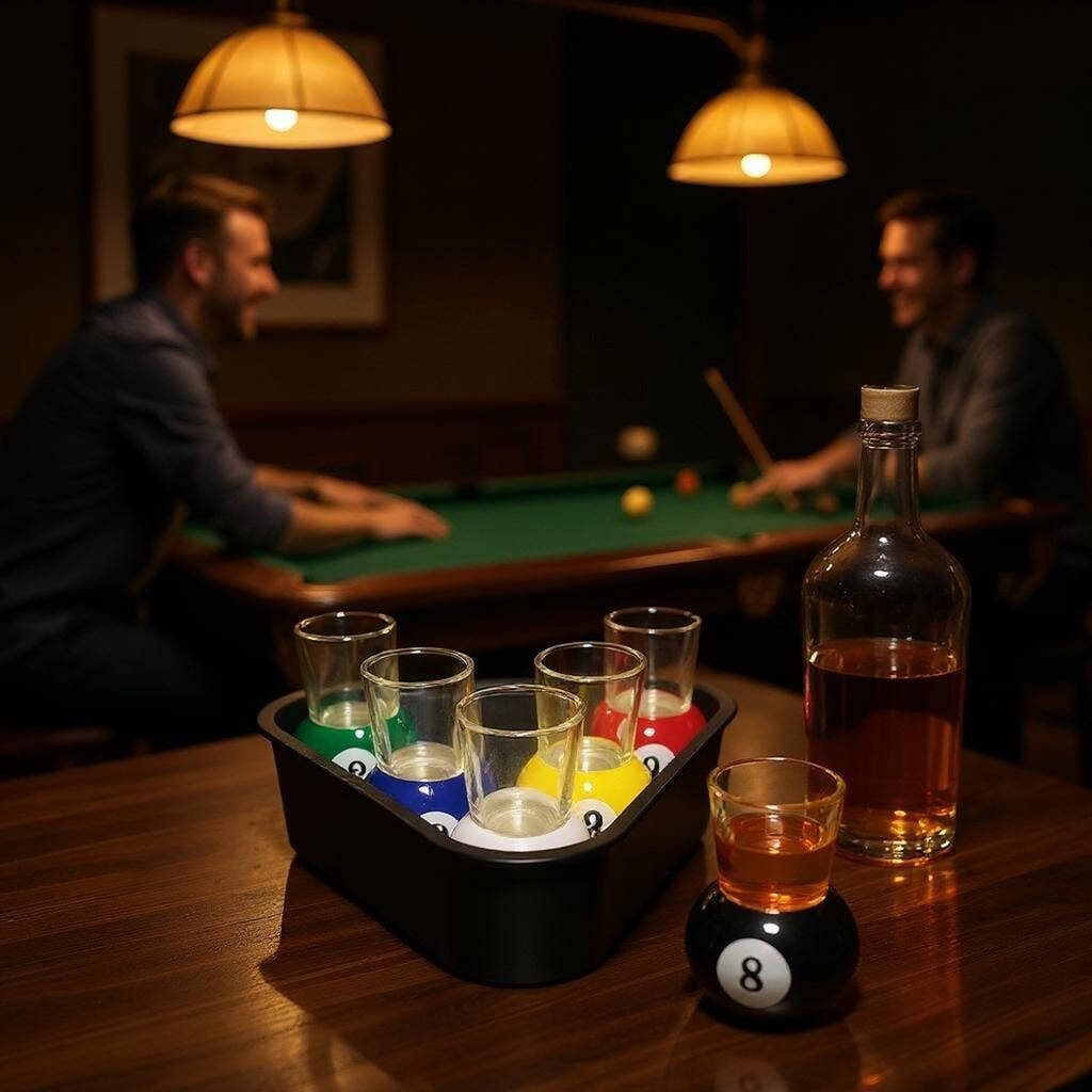 Pool Ball Set Of Shot Glasses, 1 of 6