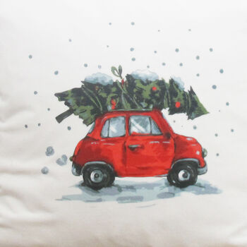 Driving Home For Christmas Car Cushion, 4 of 4