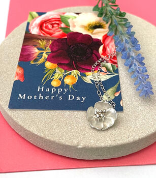 Mother's Day Sterling Silver Buttercup Flower Necklace, 6 of 11