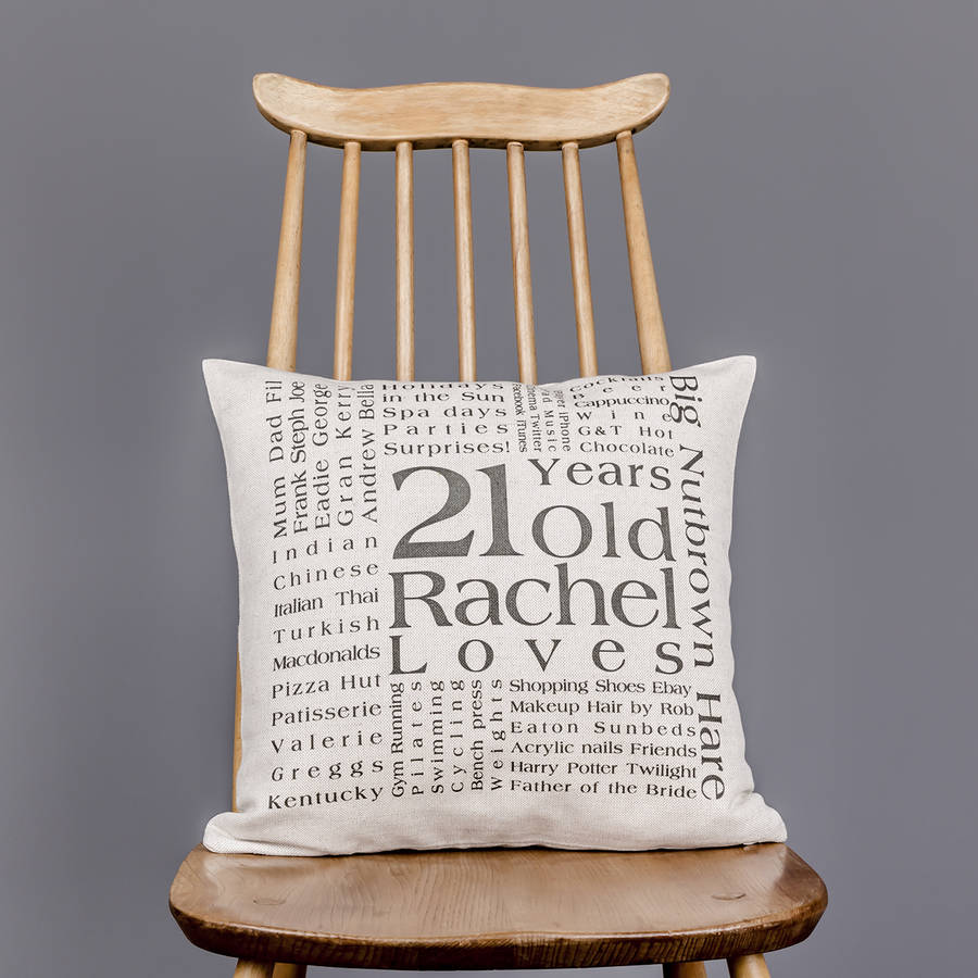 Personalised Birthday Cushion Cover By Vintage Designs Reborn