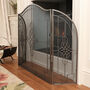 Vintage Silver Free Standing Fire Guard, thumbnail 1 of 7