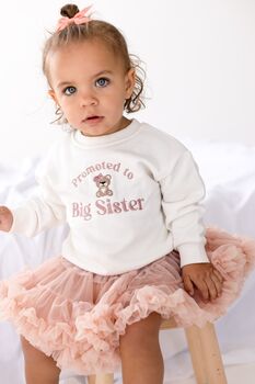 Promoted To Big Sister Embroidered Bear Sweatshirt Jumper, 5 of 7