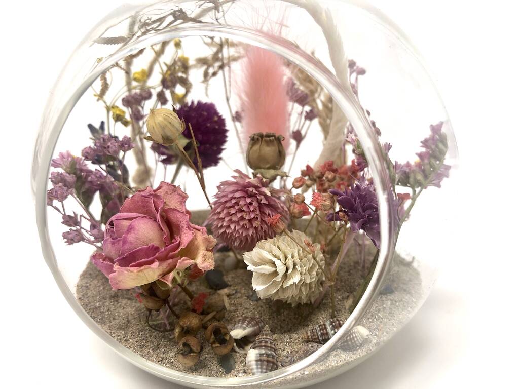 Dried Flower Terrarium, Natural By House Of Moss | notonthehighstreet.com