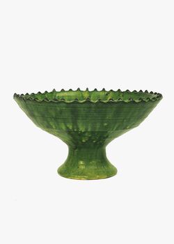 Tamegroute Jagged Edge Pedestal Fruit Bowl, 3 of 5