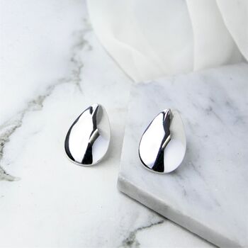 Chunky Sterling Silver Teardrop Bracelet, 8 of 9