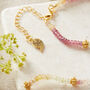 Rainbow Sapphire Gold Plated Silver Beaded Necklace, thumbnail 5 of 10
