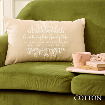 Personalised Grandma Linen Cushion, 3 of 7