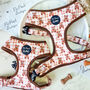 Vintage Bears Gingham Dog Harness With Optional Set, thumbnail 1 of 9