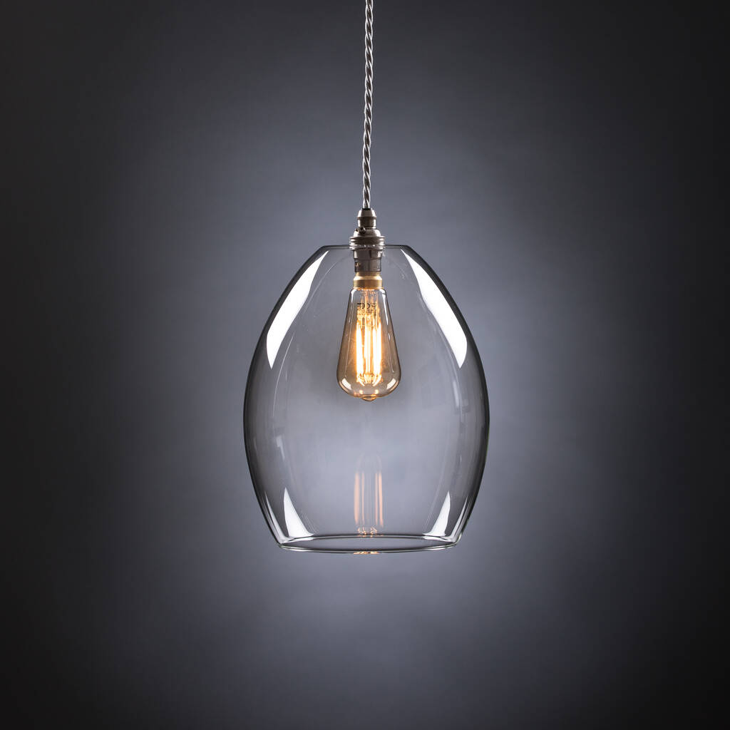 Clear Glass Jules Single Pendant Light By Glow Lighting | Free Nude ...