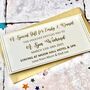 Personalised Gold Foil 'Spa Weekend Away' Gift Voucher, thumbnail 1 of 3