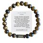 Men's West Ham United Football Fan Tiger's Eye Bracelet, thumbnail 1 of 5