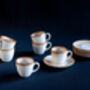 White Set Of Two Porcelain Espresso Cup And Saucer Set, thumbnail 5 of 10