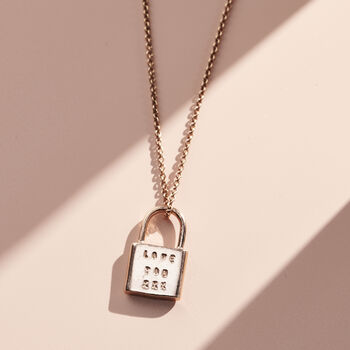 Personalised Love Padlock Charm Necklace, 4 of 9