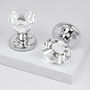 Diamond Crystal Faceted Clear Glass Mortice Door Knob, thumbnail 1 of 5