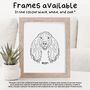 Custom Staffie Terrier Outline Print For Staffie Gift, thumbnail 4 of 8