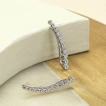 Sterling Silver And Stone Set Ear Climbers, 2 of 5