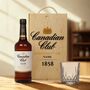 Personalised Canadian Club Whisky Gift Set With Glass – Smooth Canadian Whisky Gift For Him Or Her 70cl, thumbnail 1 of 4