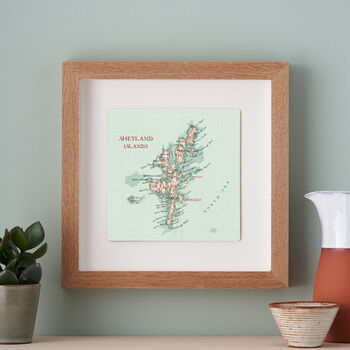 Personalised Shetland Islands Map Print Wall Art, 2 of 5