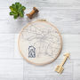 Personalised Cotton Embroidered Map Hoop, thumbnail 9 of 10