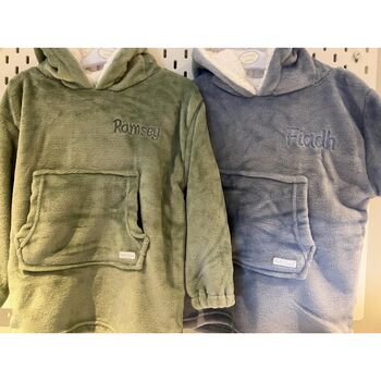 Personalised Embroidered Oversize Plush Hoodie Infants, 8 of 11